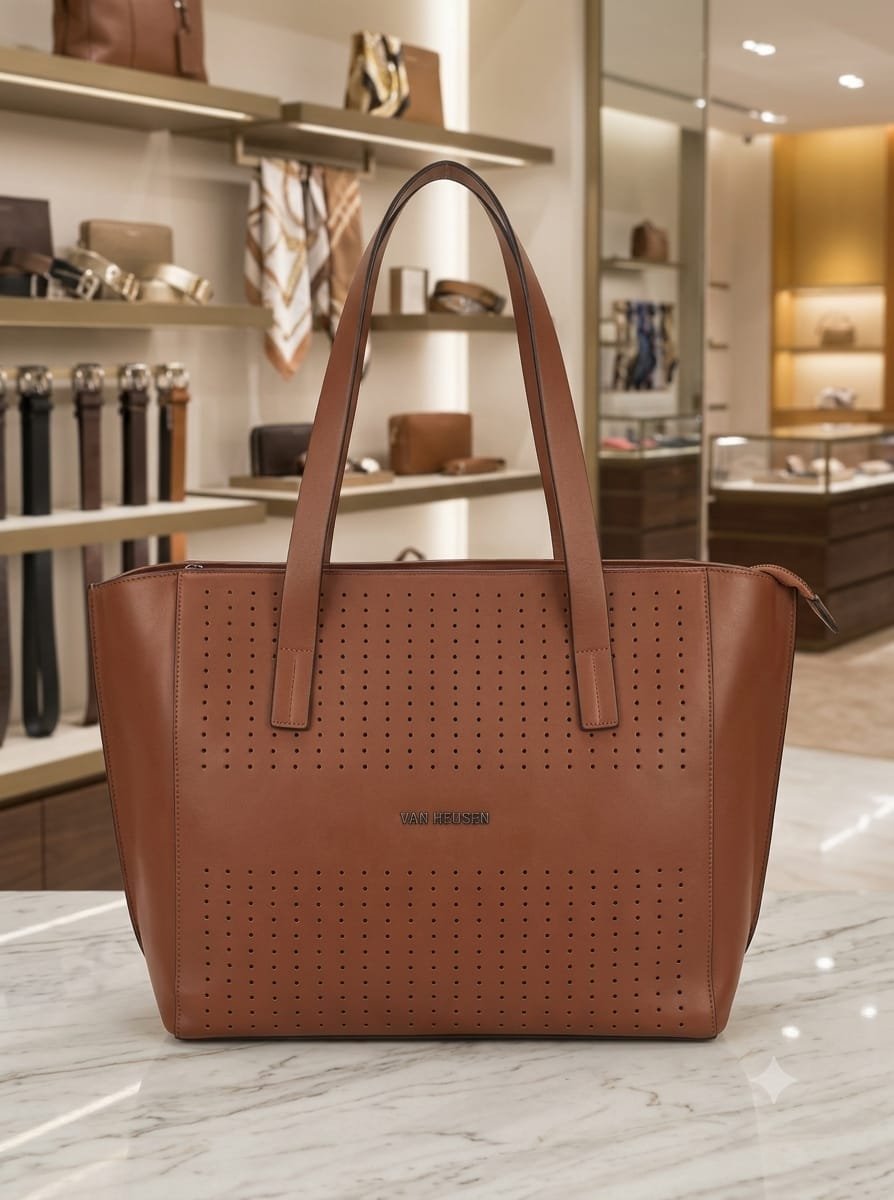 Women Brown Solid Casual Tote Bag