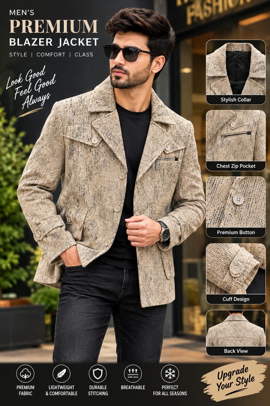 Brand Londonberry Men's Spring Autumn Medieval Classic Business Casual Blazer