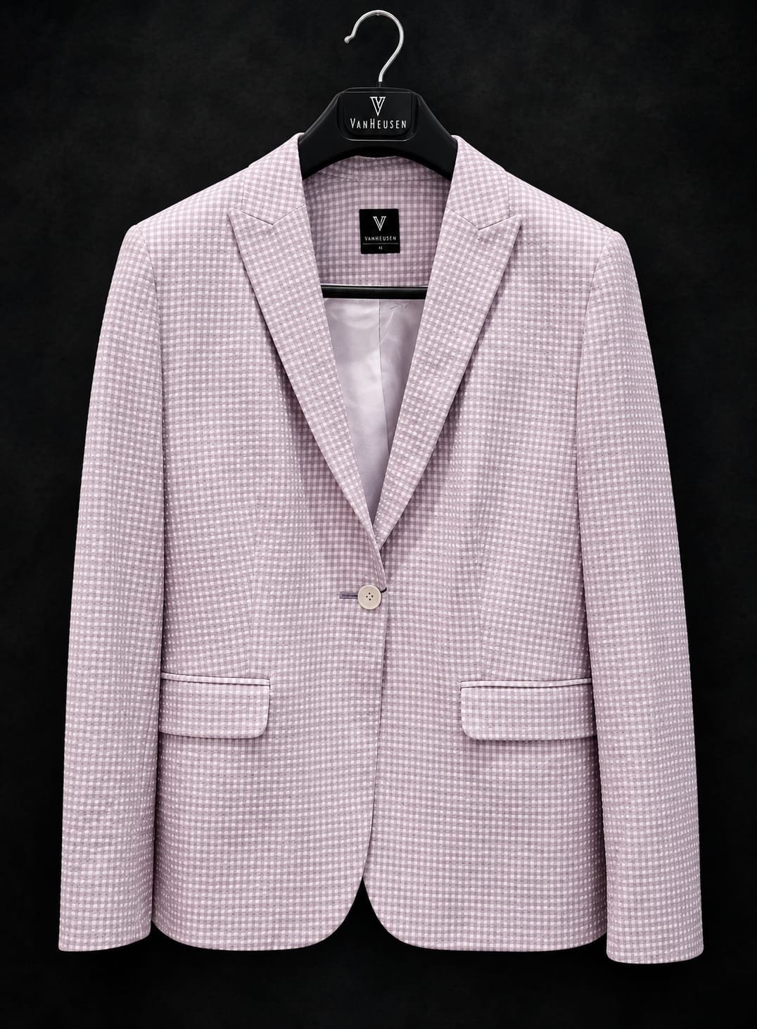 Women Purple Check Blazer