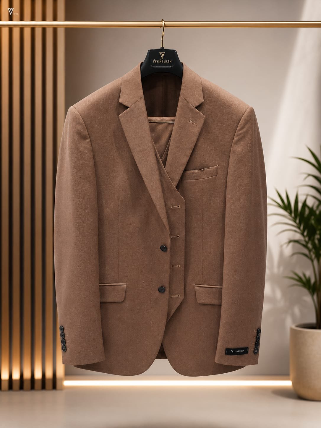 Van Heusen Solid MENS SUITS
