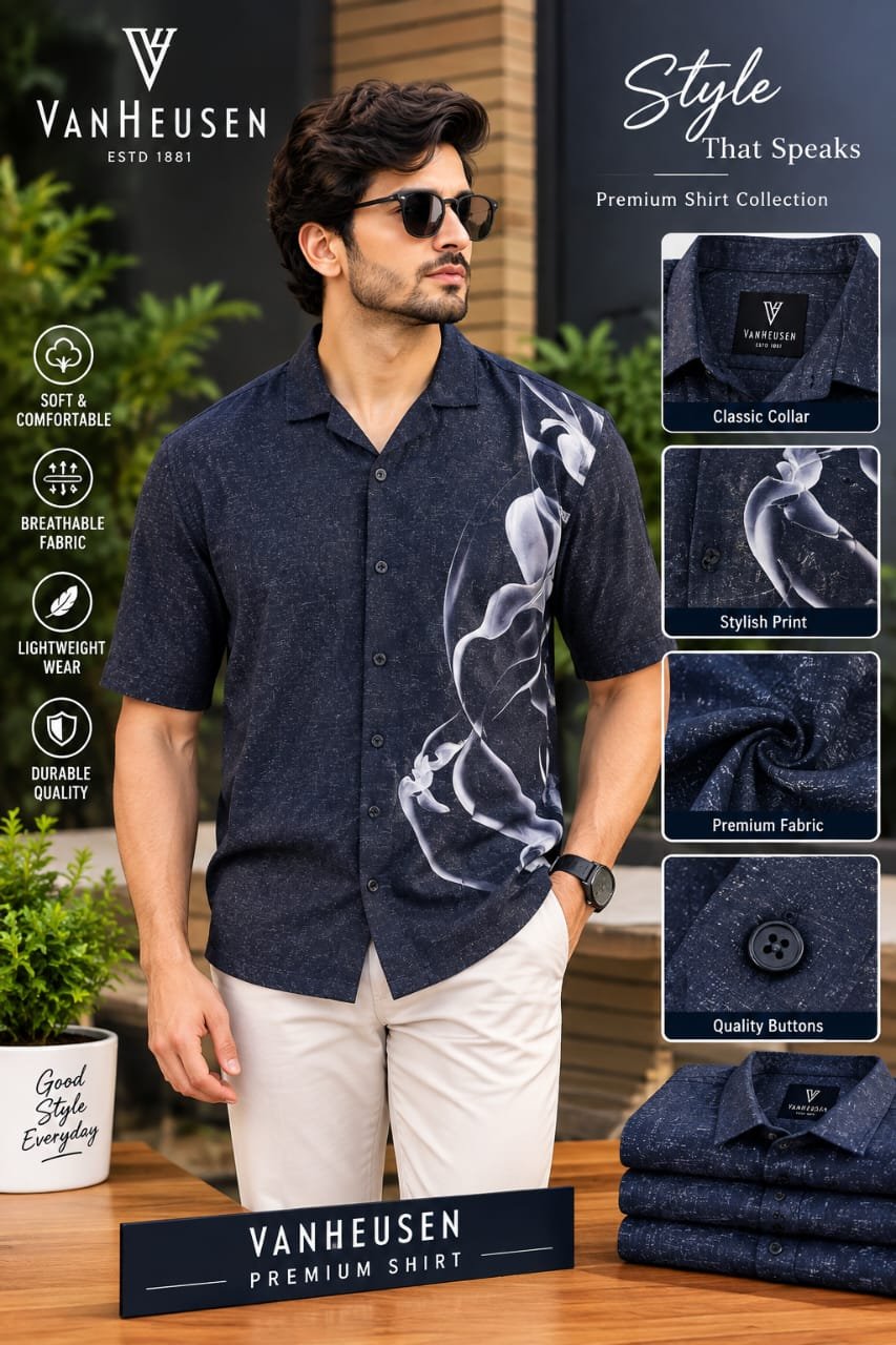 VAN HEUSEN PRINTED RELAXED FIT SHIRT